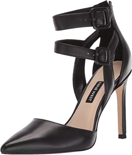 Sapato Tereza de couro feminino Nine West, preto, tamanho 8 M