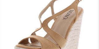 Sandálias femininas XOXO Sabeen de camurça sintética, alpargatas, tamanho 9,5 m, areia