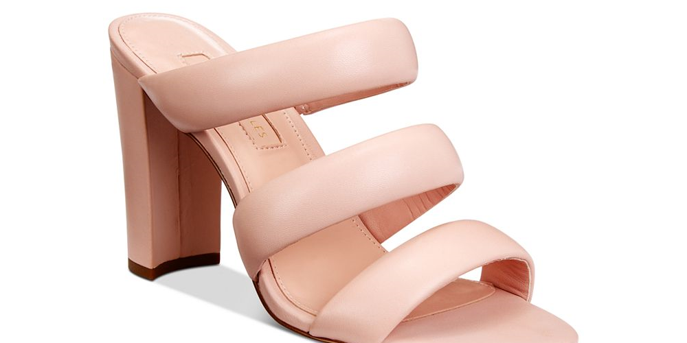 Avec Les Filles Sandália feminina de salto Mara, com napa rosa, tamanho 7 M