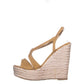 Sandálias femininas XOXO Sabeen com bico aberto, casuais, tamanho 9M, areia