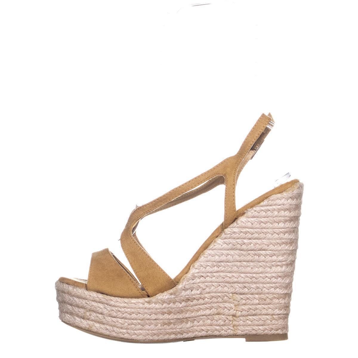 Sandálias femininas XOXO Sabeen com bico aberto, casuais, tamanho 9M, areia