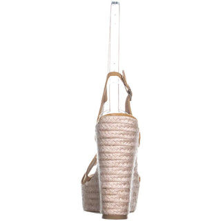 Sandálias femininas XOXO Sabeen com bico aberto, casuais, tamanho 9M, areia