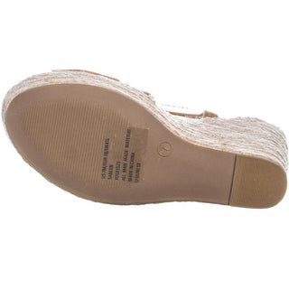 Sandálias femininas XOXO Sabeen com bico aberto, casuais, tamanho 9M, areia