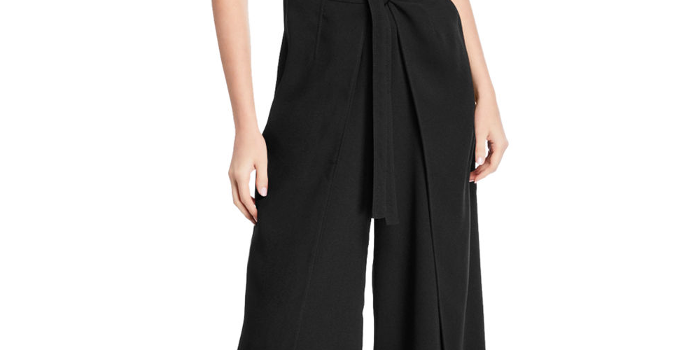 Macacão feminino Joie cropped com fenda nas pernas, azul meia-noite, tamanho 6