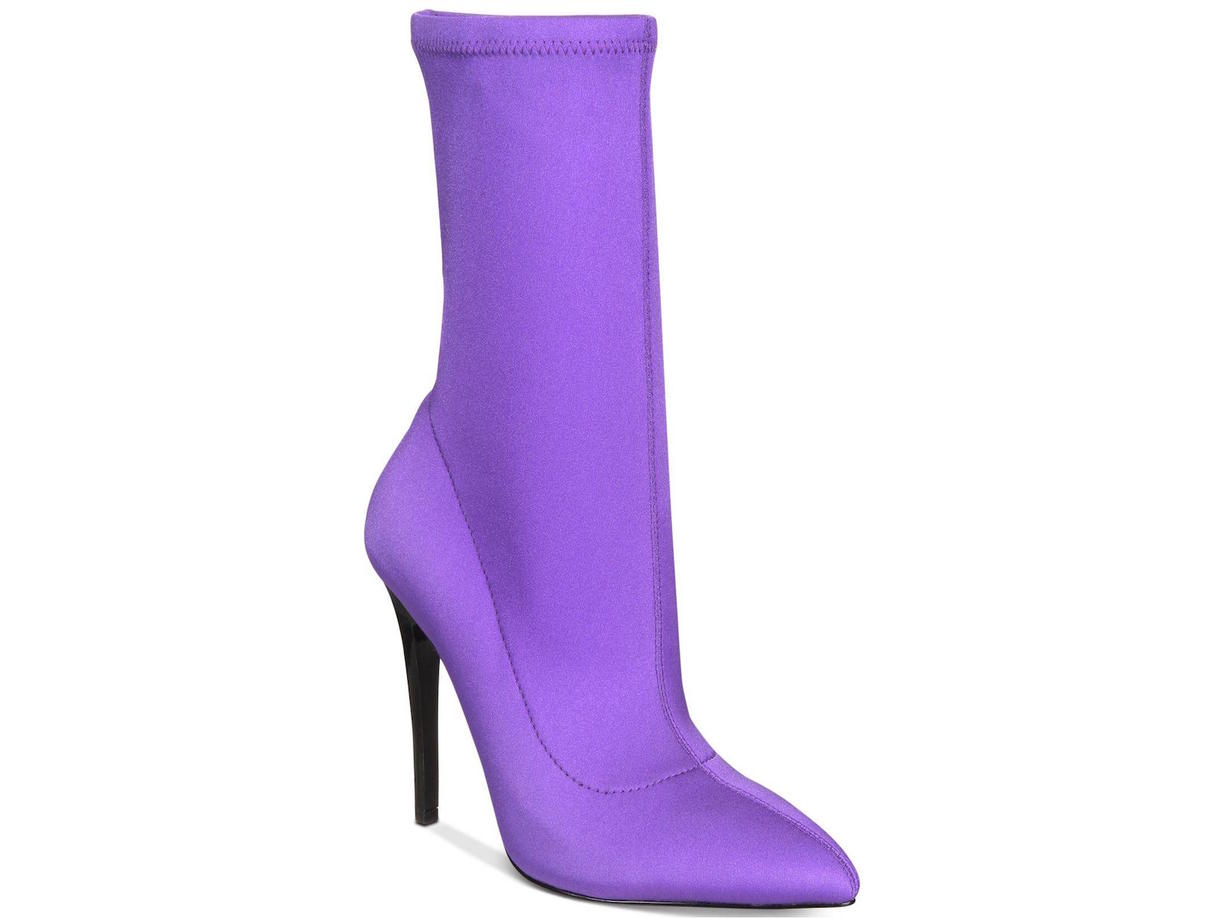 Botas femininas Call It Spring Hailassi bico fino cano médio roxas tamanho 8M
