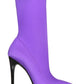 Botas femininas Call It Spring Hailassi bico fino cano médio roxas tamanho 8M