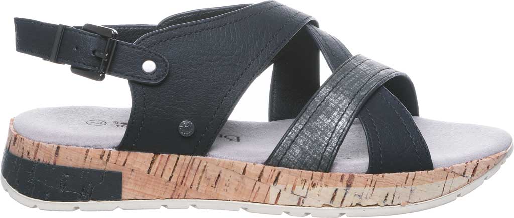 Sandália feminina Bearpaw Shelli com tiras, preta, tamanho 11 M