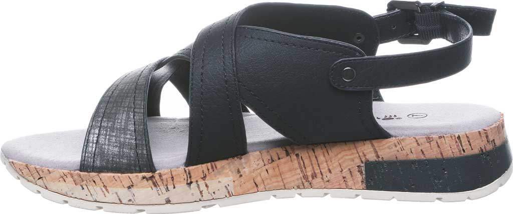 Sandália feminina Bearpaw Shelli com tiras, preta, tamanho 11 M