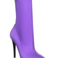 Bota feminina Call It Spring, meia cano curto, roxa, tamanho 8,5 B