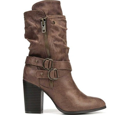 Bota feminina Carlos by Carlos Santana Paisley de cano médio, marrom, tamanho 10 M