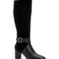 Botas de montaria altas Alfani Nelsonn de camurça sintética femininas, pretas, tamanho 7 M