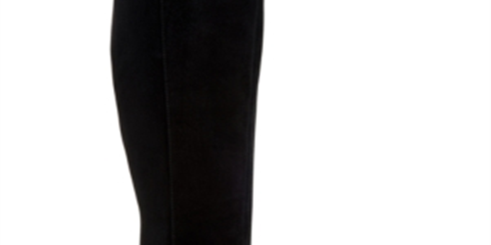 Botas de montaria altas Alfani Nelsonn de camurça sintética femininas, pretas, tamanho 7 M