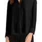 Blusa de malha feminina Rachel Roy, preta, tamanho pequeno
