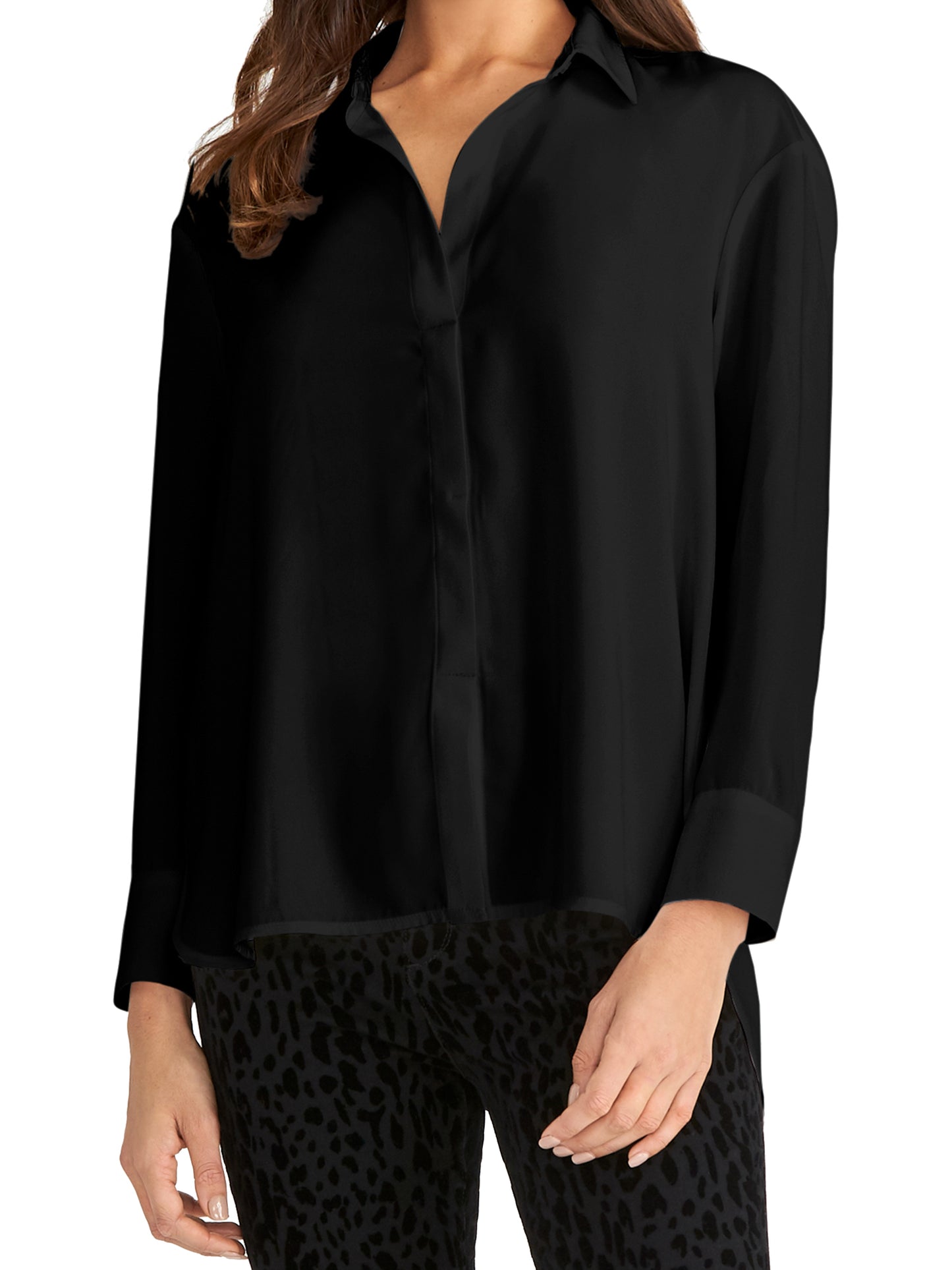Blusa de malha feminina Rachel Roy, preta, tamanho pequeno