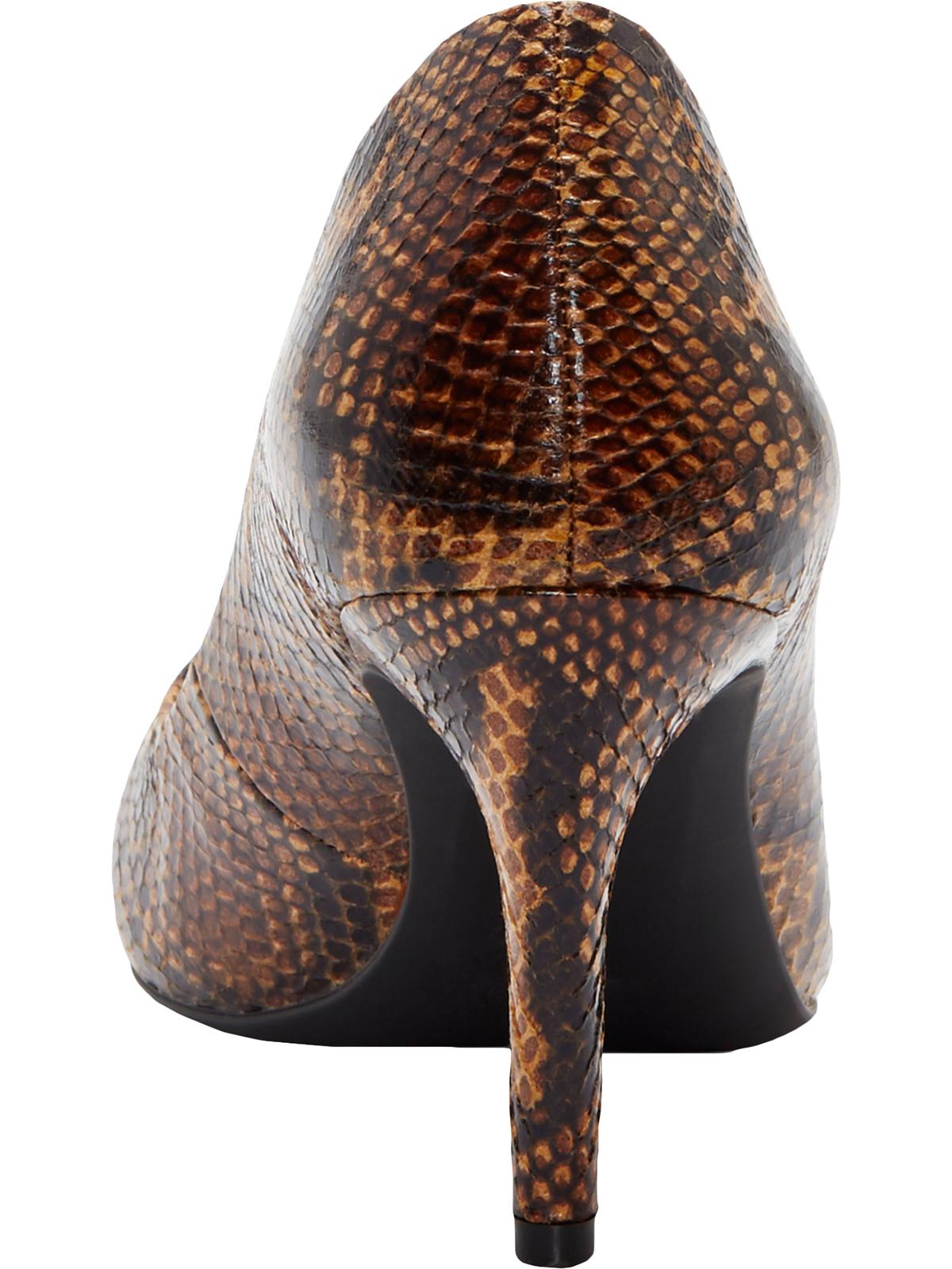 INC Feminino Snakeskin Comfort Zitah Bico Fino Stiletto Slip-on Sapatos Marrom Tamanho 6 M