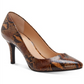 INC Feminino Snakeskin Comfort Zitah Bico Fino Stiletto Slip-on Sapatos Marrom Tamanho 6 M