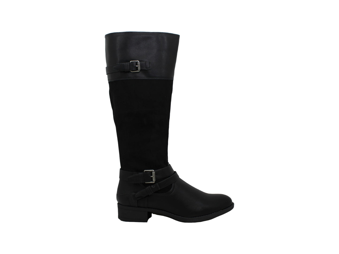 Botas femininas estilo &amp; co Ashliie com bico fechado e cano alto, pretas, tamanho 10M