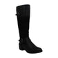 Botas femininas estilo &amp; co Ashliie com bico fechado e cano alto, pretas, tamanho 10M