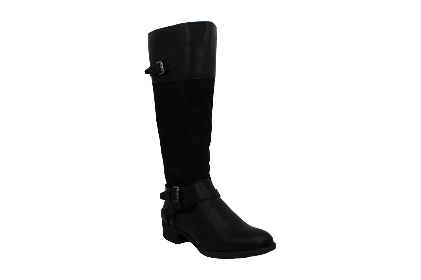 Botas femininas estilo &amp; co Ashliie com bico fechado e cano alto, pretas, tamanho 10M