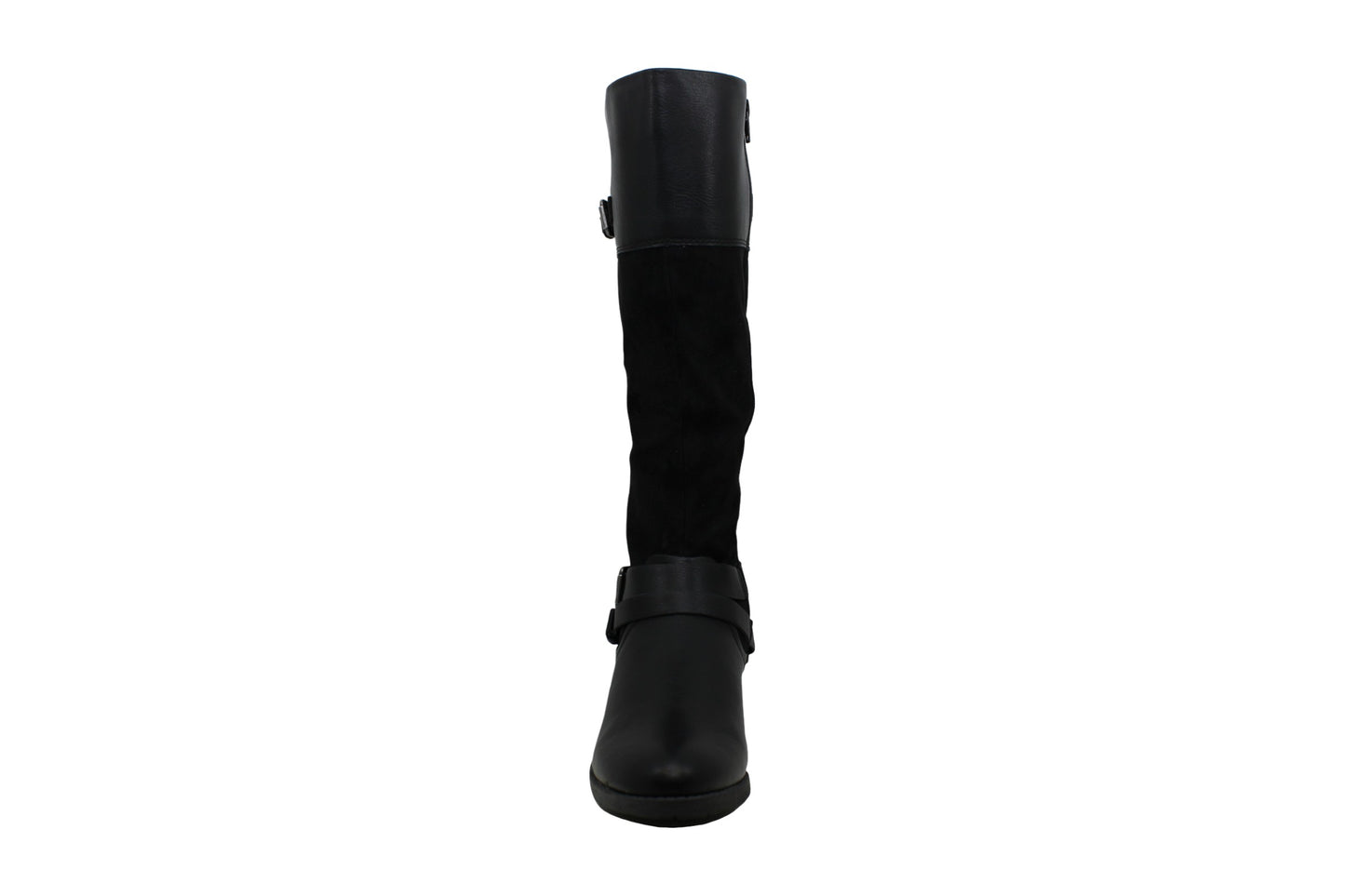 Botas femininas estilo &amp; co Ashliie com bico fechado e cano alto, pretas, tamanho 10M