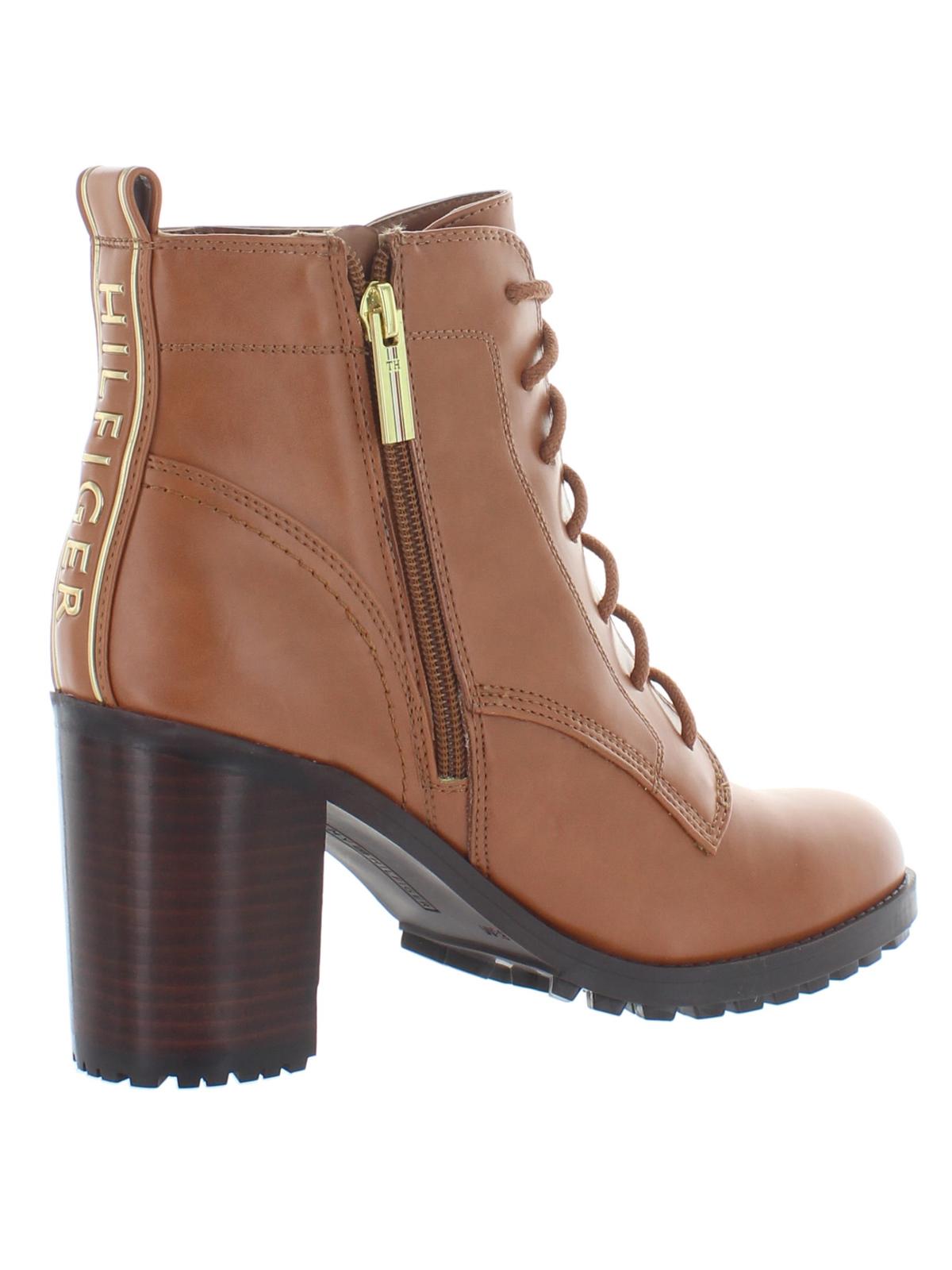 Tommy Hilfiger Sapatos Femininos Elyssa Botas Fechadas de Cano Curto Marrom Tamanho 9 M