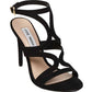 Sandália de salto feminino Steve Madden Sidney, nobuck preto, tamanho 9 M