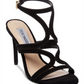 Sandália de salto feminino Steve Madden Sidney, nobuck preto, tamanho 9 M