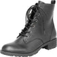 Botas de combate femininas American Rag Franie de couro com bico fechado e tornozelo, pretas, tamanho 7,5 M