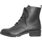 Botas de combate femininas American Rag Franie de couro com bico fechado e tornozelo, pretas, tamanho 7,5 M