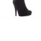 Botas femininas Guss de tecido com bico amendoado e acima do joelho, pretas, tamanho 8,5 M