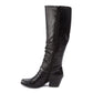 Botas femininas Bare Traps Roz Fabric Almond Toe até o joelho, tamanho 5 M, pretas