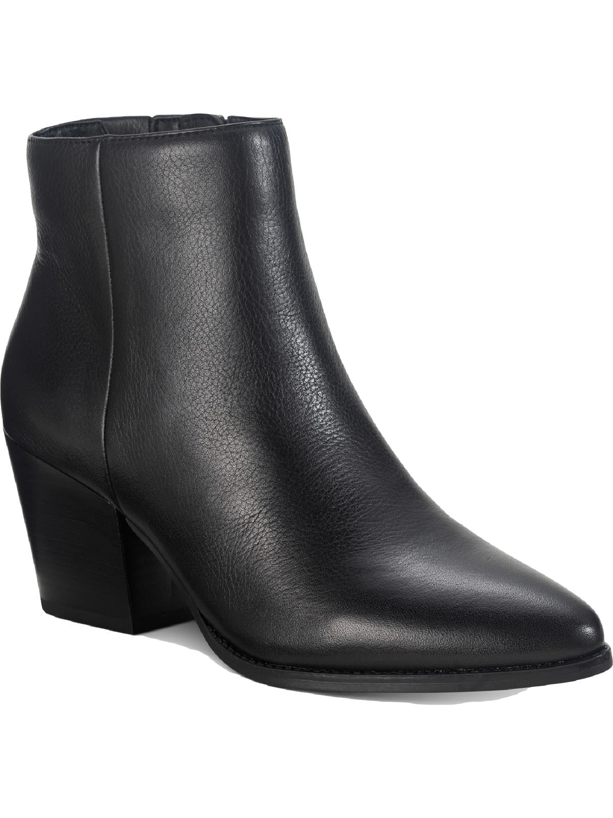 Botas femininas American Rag Eryn de couro, salto alto, pretas, 10 m