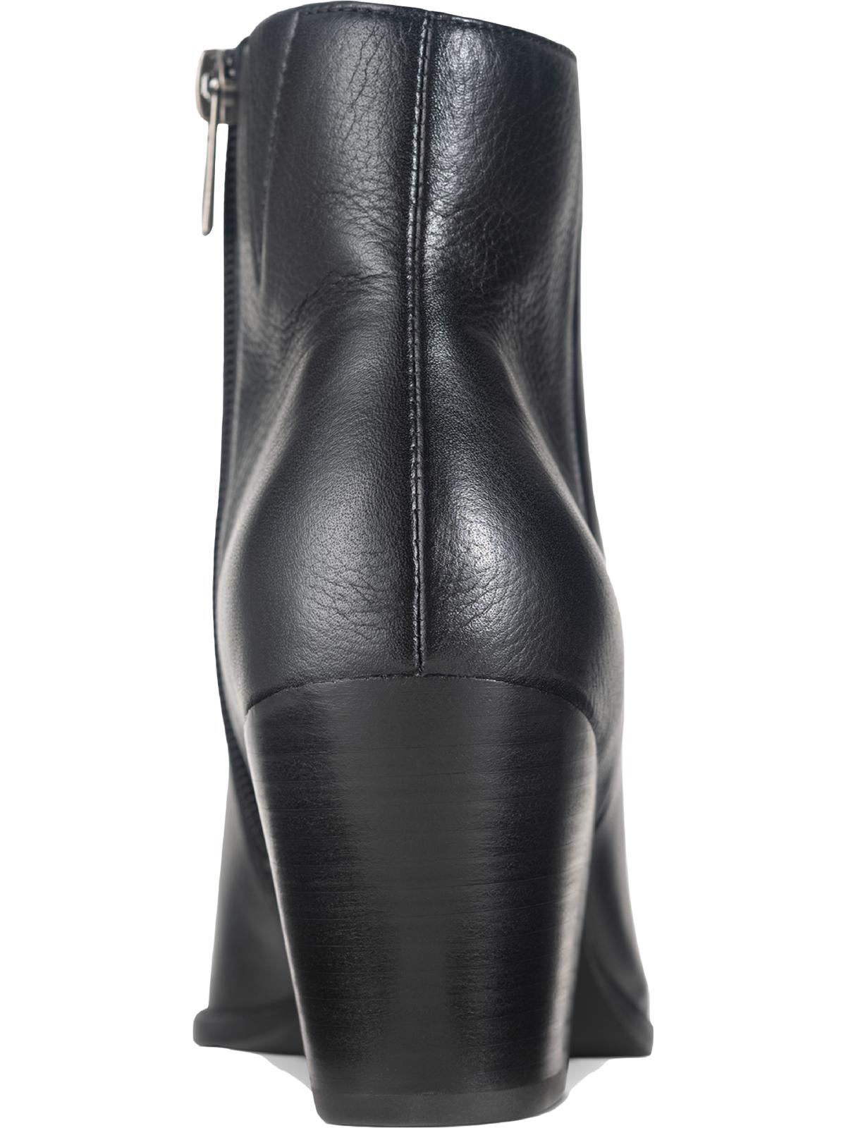 Botas femininas American Rag Eryn de couro, salto alto, pretas, 10 m