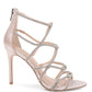 Sandália Jewel Badgley Mischka Feminina Champanhe Cetim Rosa Tamanho 8,5 M