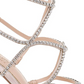 Sandália Jewel Badgley Mischka Feminina Champanhe Cetim Rosa Tamanho 8,5 M