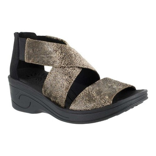 Sandália SoLite By Easy Street Shimmer Sublime Feminina Marrom Tamanho 8 W