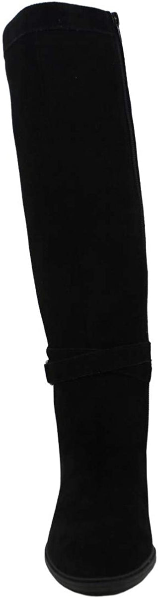 Botas altas de couro Rozario femininas Giani Bernini, pretas, tamanho 6