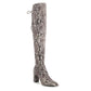 Botas femininas Marc Fisher Vany2 com bico amendoado e cano alto, para clima frio, cinza, tamanho 8 M