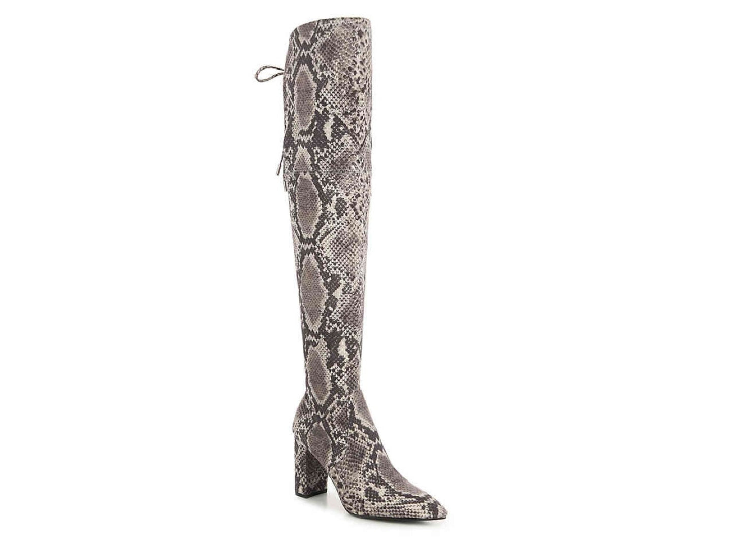 Botas femininas Marc Fisher Vany2 com bico amendoado e cano alto, para clima frio, cinza, tamanho 8 M