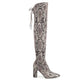 Botas femininas Marc Fisher Vany2 com bico amendoado e cano alto, para clima frio, cinza, tamanho 8 M