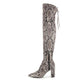 Botas femininas Marc Fisher Vany2 com bico amendoado e cano alto, para clima frio, cinza, tamanho 8 M
