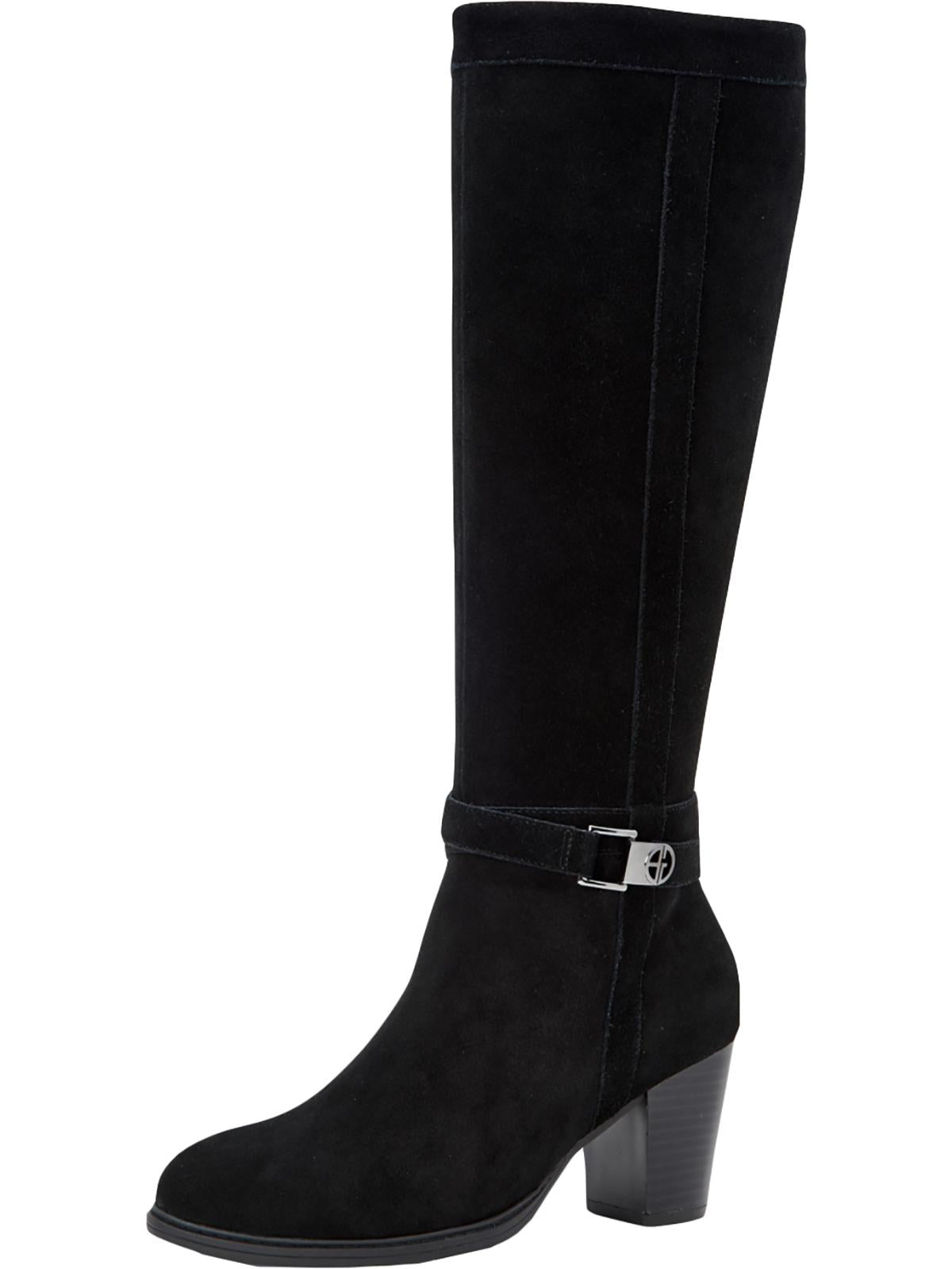 Botas altas de camurça Rozario femininas Giani Bernini, tamanho 5 M, pretas, tamanho 5M