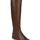 Franco Sarto Henrietta Leather Bota de cano alto com bico amendoado, tamanho 7M, marrom