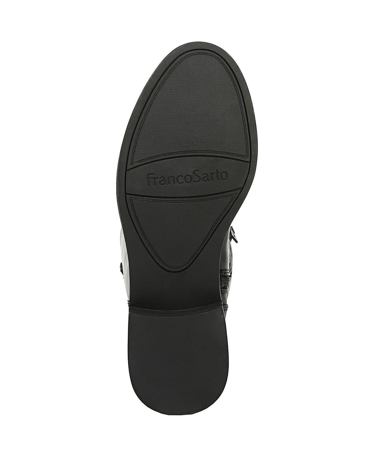 Franco Sarto Henrietta Leather Bota de cano alto com bico amendoado, tamanho 7M, marrom