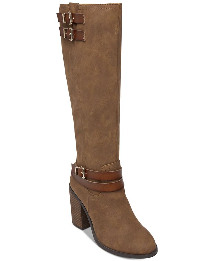 Botas femininas Guss Harson5 de cano alto, marrom, tamanho 9W-WC
