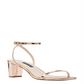 Sandália feminina Nine West Provein salto bloco rosa sintético tamanho 6,5