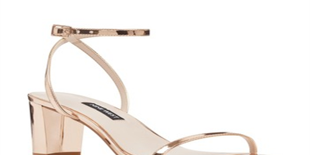 Sandália feminina Nine West Provein salto bloco rosa sintético tamanho 6,5