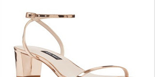 Sandália feminina Nine West Provein salto bloco rosa sintético tamanho 6,5