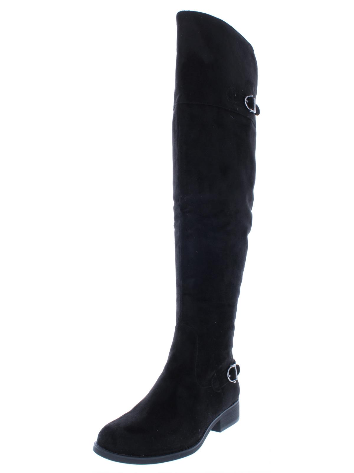 Botas femininas American Rag Adarra de cano alto, bico fechado, pretas, tamanho 9 M