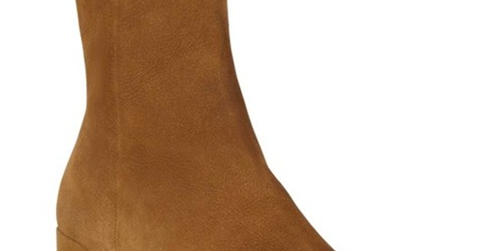 Ecco Botas de couro femininas com palmilha removível e suporte de arco, formato respirável, bico fino, zíper, tamanho 35, marrom, tamanho 8M